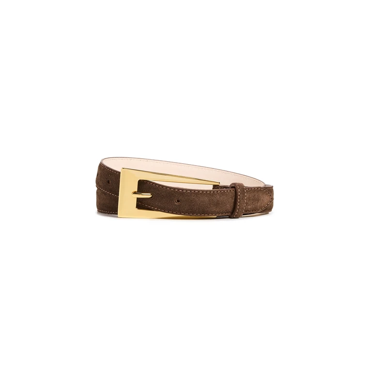 Aureum No.10 Chocolate Suede Belt Chocolate XXS