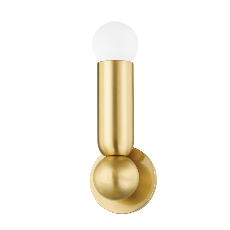 Aged Brass One Light Wall Sconce from the Lolly Collection