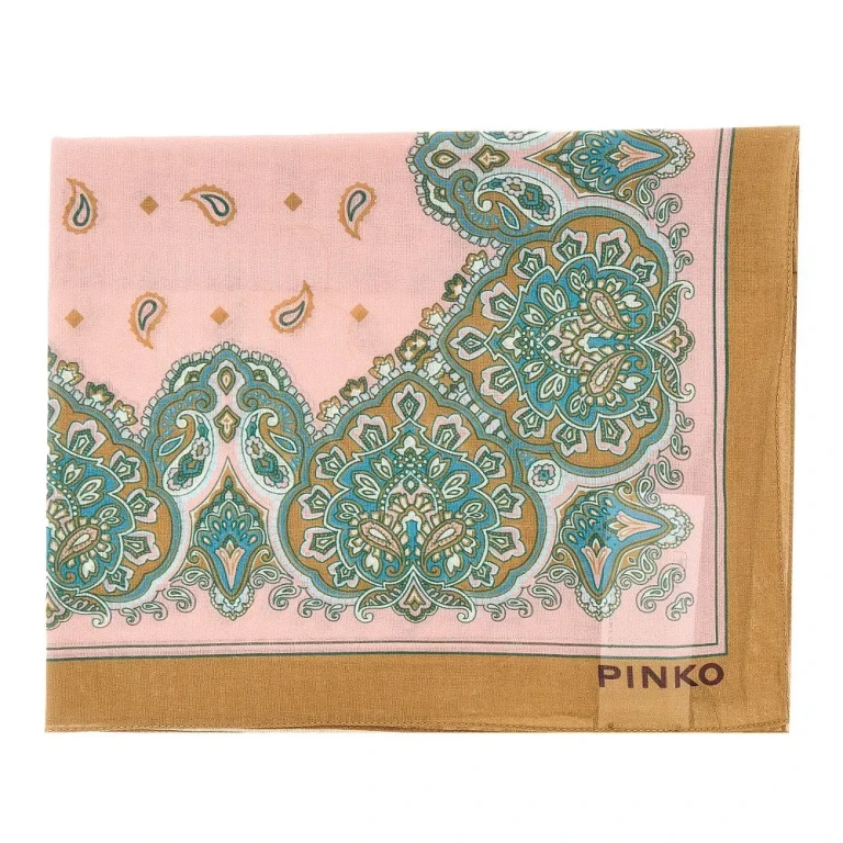 PINKO Bandana print cotton scarf Woman One Size