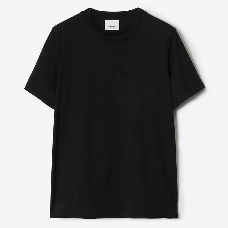 Burberry Margot Crest Embroidered Cotton T-Shirt