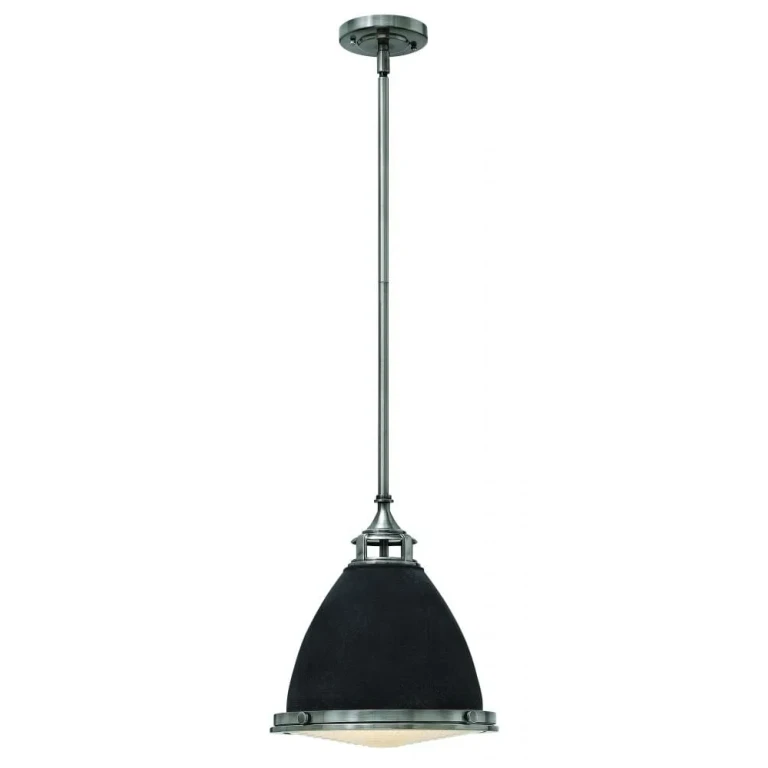 Aged Zinc LED Pendant from the Amelia Collection