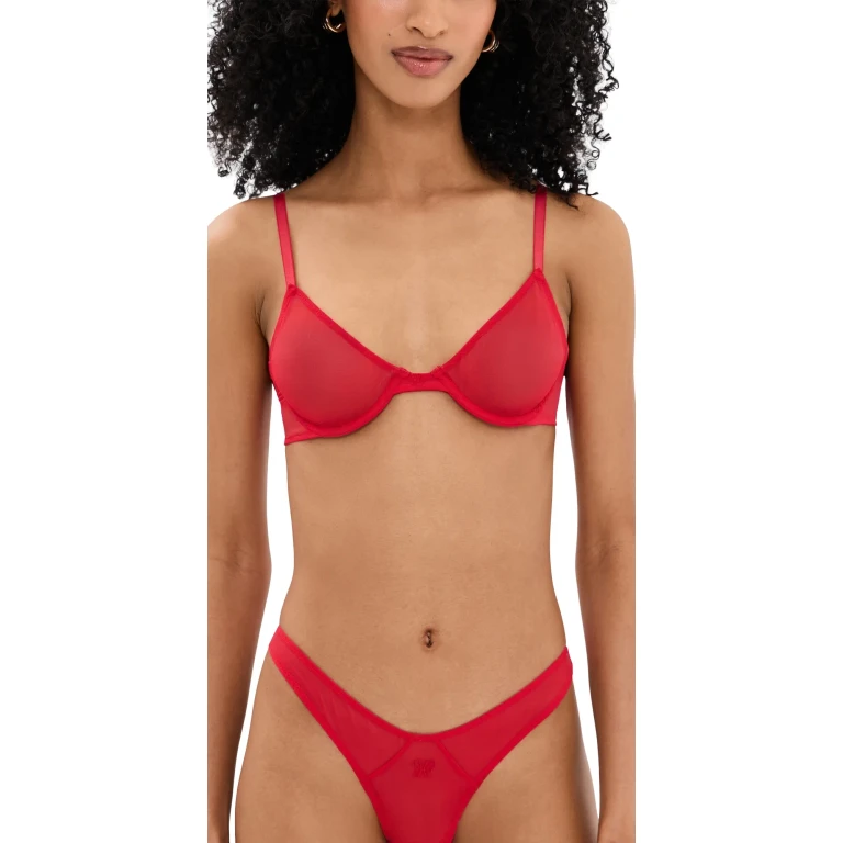 Kiki De Montparnasse Brienne Molded Demi Bra Red 36C