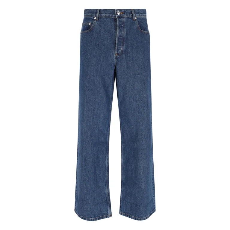 Off-White Jean Droit - Bleu