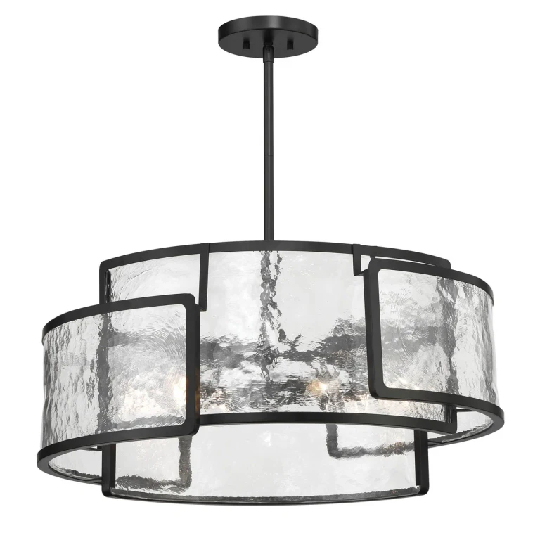Coal Six Light Pendant from the Bella Collina Collection