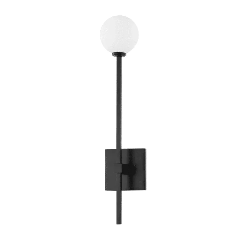 Black Brass LED Wall Sconce from the Pellar Collection