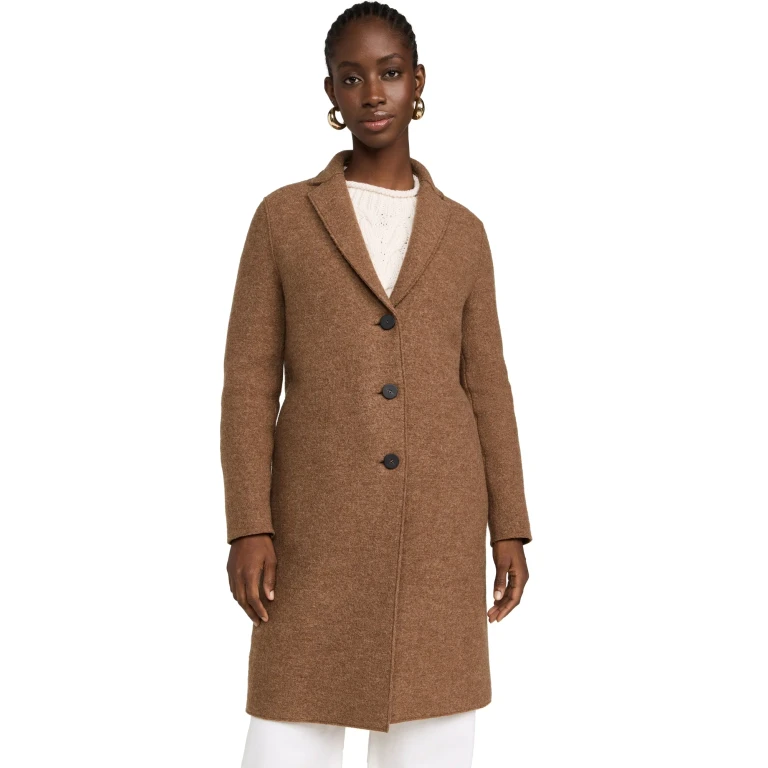Harris Wharf London Overcoat Boiled Wool Black 40