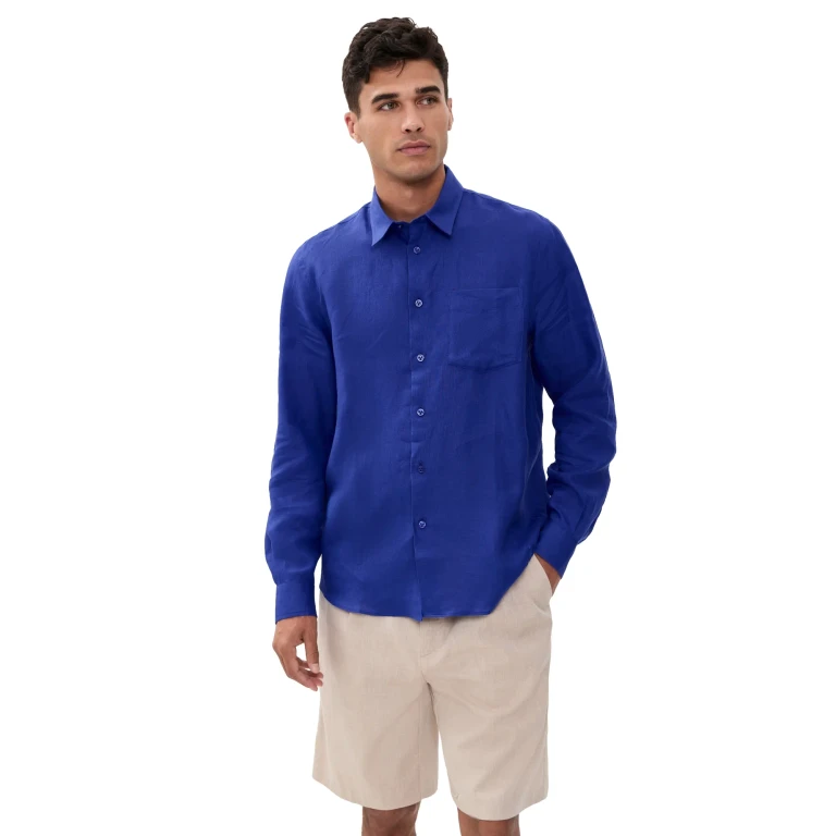 Vilebrequin Caroubis Linen Shirt Blanc XXL