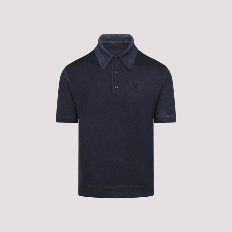 Prada Cashmere Polo Blue - Men