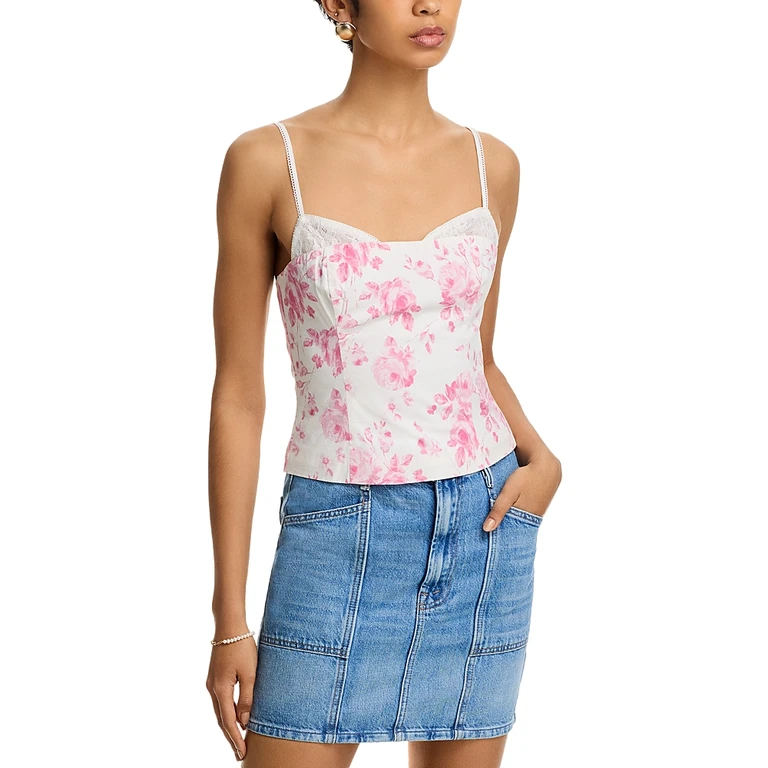 Nia Fremont Floral Print Tank Top