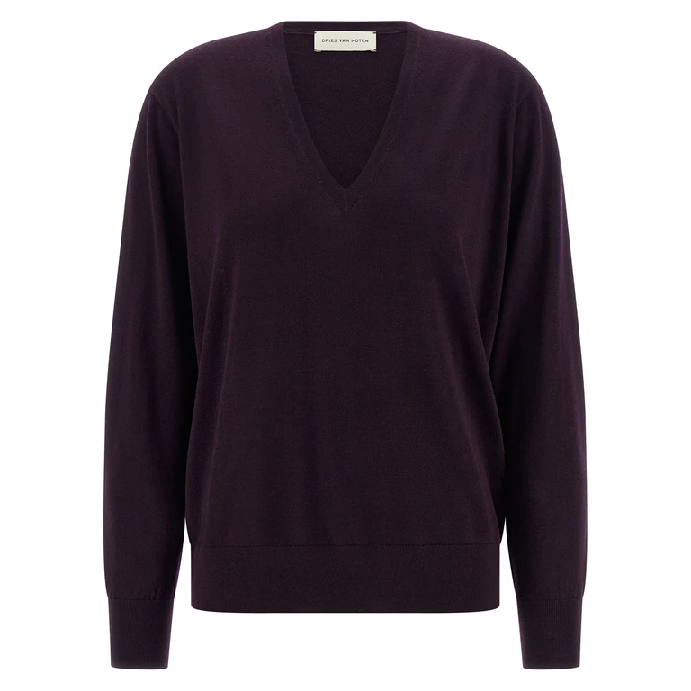 Dries Van Noten Tuomas sweater Purple Merino Wool Sweater, Cardigans - Women