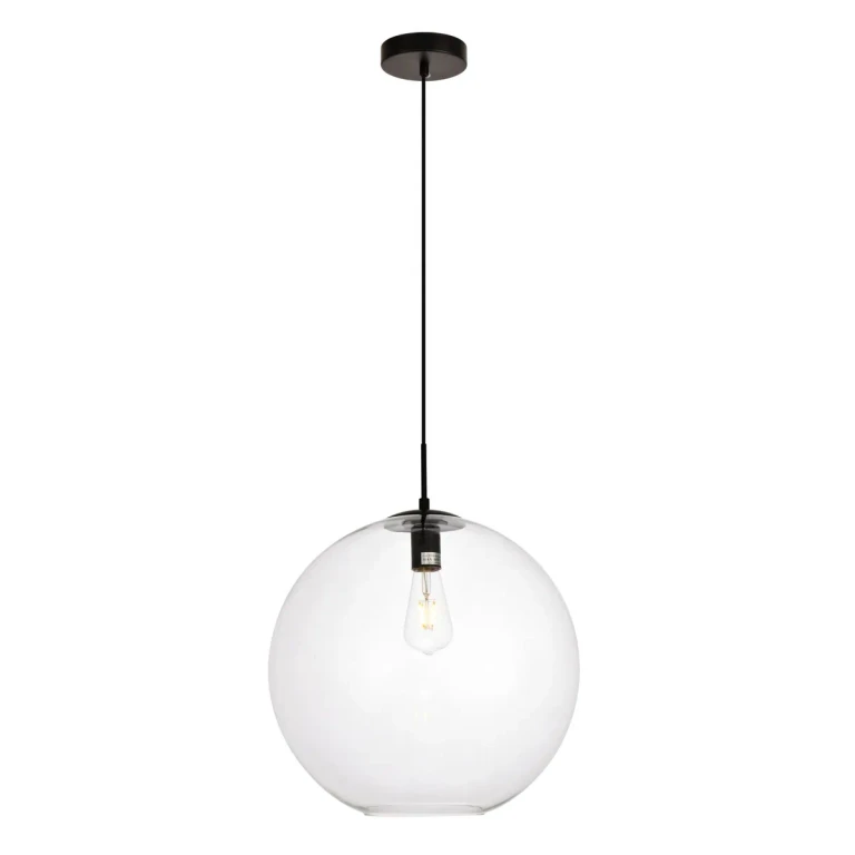 Black One Light Pendant from the Placido Collection