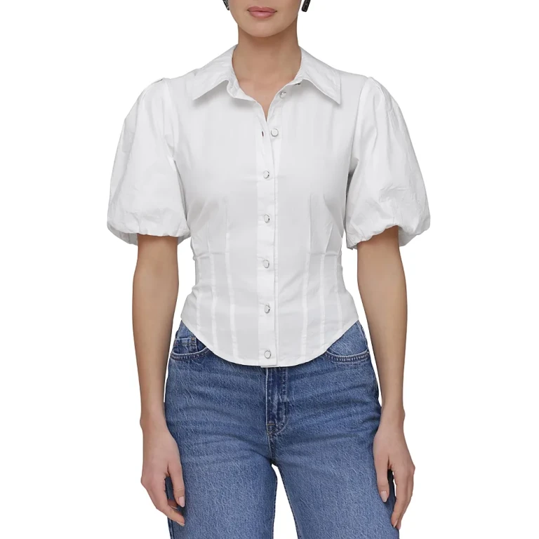 Bagatelle Button Front Corset Shirt