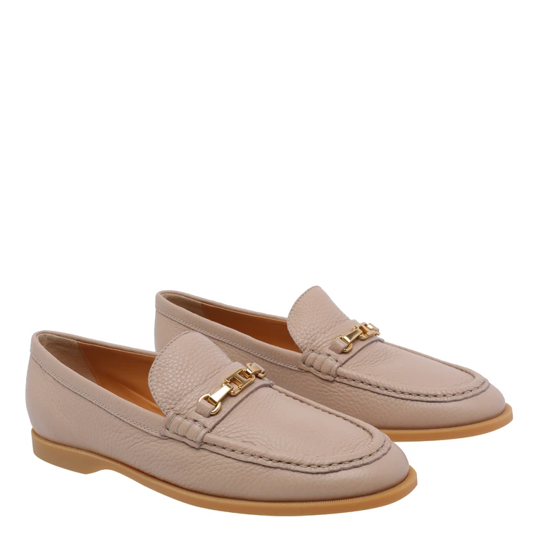 Tod's Tods Flat shoes White Calf Leather/rubber Sole - Women