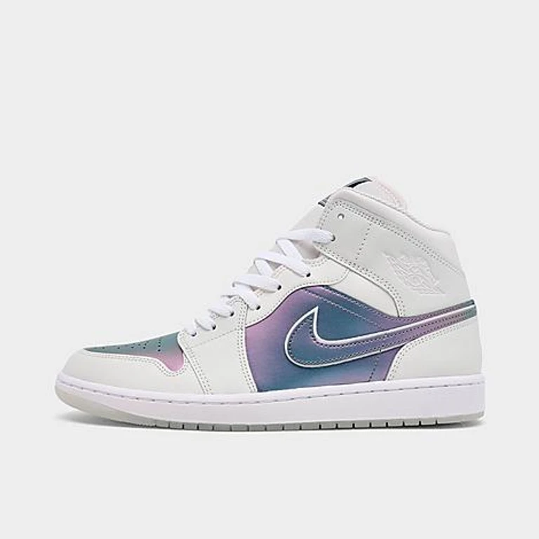 Jordan Men's Air Retro 1 Mid SE Casual Shoes in Phantom/Phantom/White Size: 7.0
