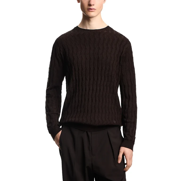 Emporio Armani Regular Fit Geometric Jacquard Sweater