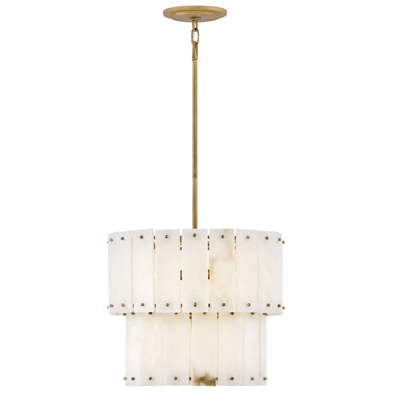 Burnished Gold LED Semi-Flush Mount from the Simone Collection
