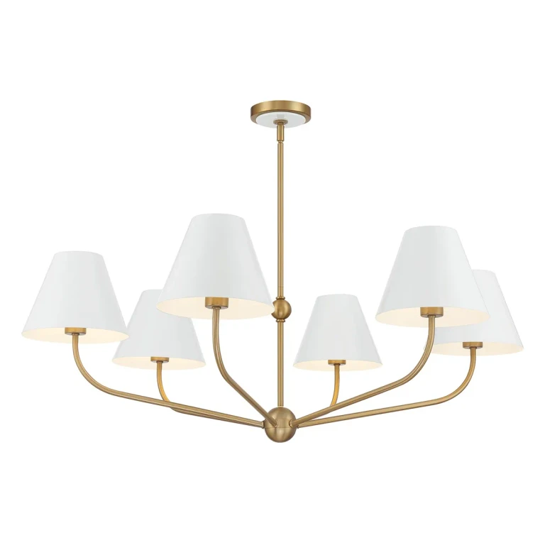 Vibrant Gold + White Chandelier from the Xavier Collection