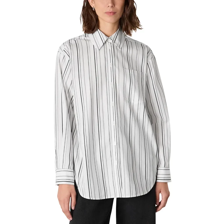 Whistles Irregular Stripe Relaxed Shirt