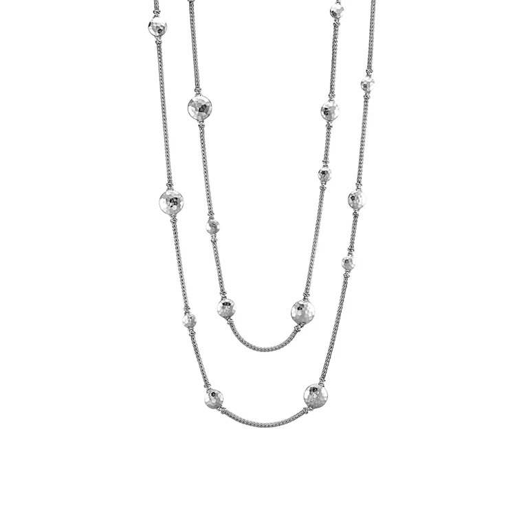 John Hardy Sterling Silver Palu Disc Station Sautoir Necklace, 36