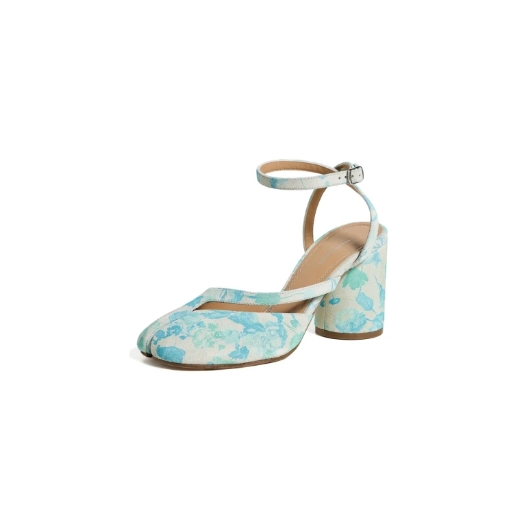 Maison Margiela Sandálias de Salto Tabi H80 Branco/Azul Claro 38