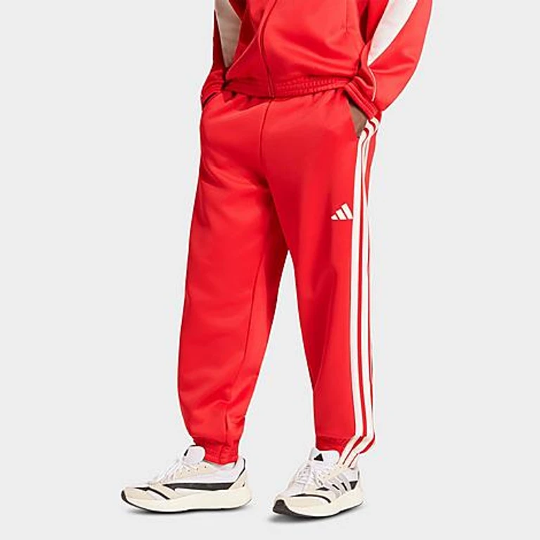 adidas Men's Stadium Track Pants in Pure Ruby/Off White Size: XS