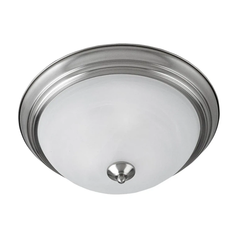 Satin Nickel Three Light Flush Mount from the Essentials - 584x Collection