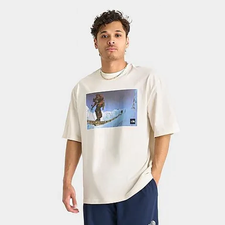 The North Face Men's Bridge Photo Graphic T-Shirt in White Dune Size: Small