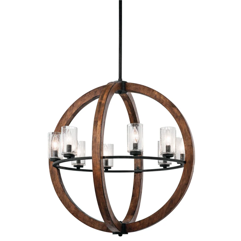 Grand Bank 8-Light Chandelier in Auburn Stained Finish