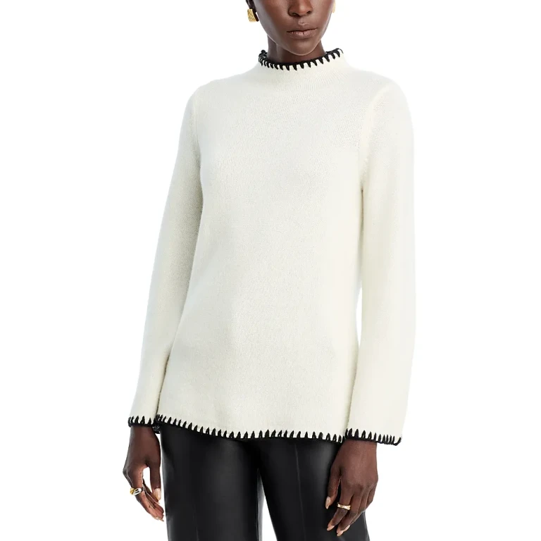 Elie Tahari Cashmere Funnel Neck Sweater