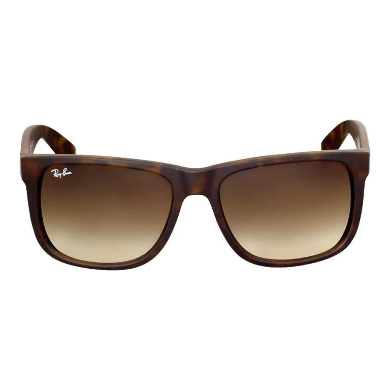 Ray Ban Justin Classic Brown Gradient Square Unisex Sunglasses RB4165 710/13 54