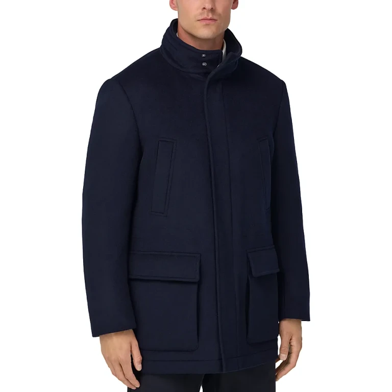 Boggi Milano Wool and Cashmere Padded Car Coat