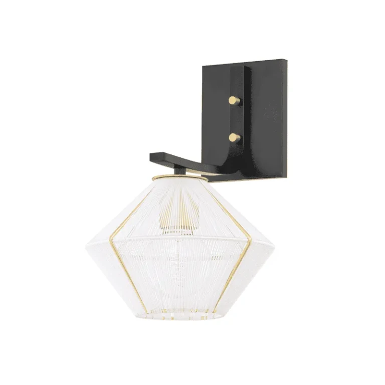 Aged Old Bronze One Light Wall Sconce from the Saranac Collection
