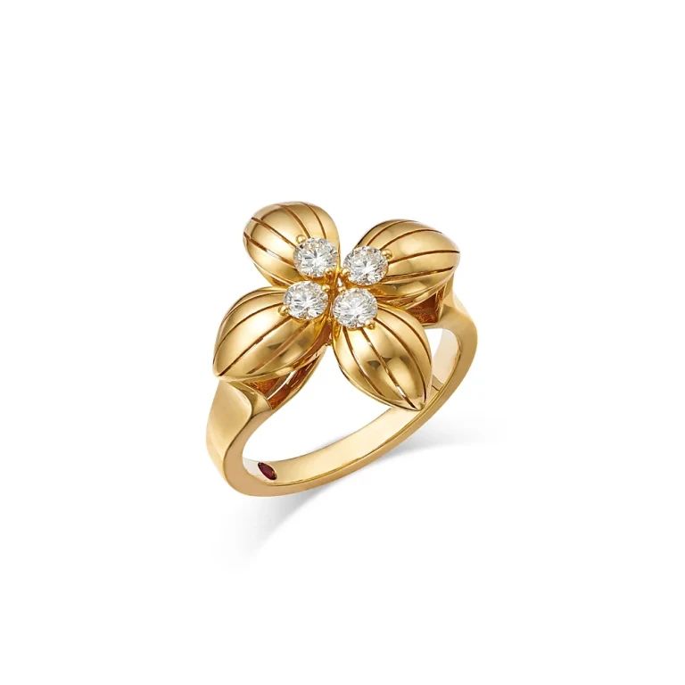 Roberto Coin 18K Yellow Gold Love in Verona Diamond Flower Ring - Exclusive