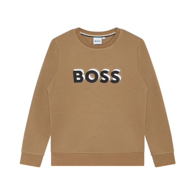 Hugo Boss Boys Logo-Print Crewneck Sweatshirt