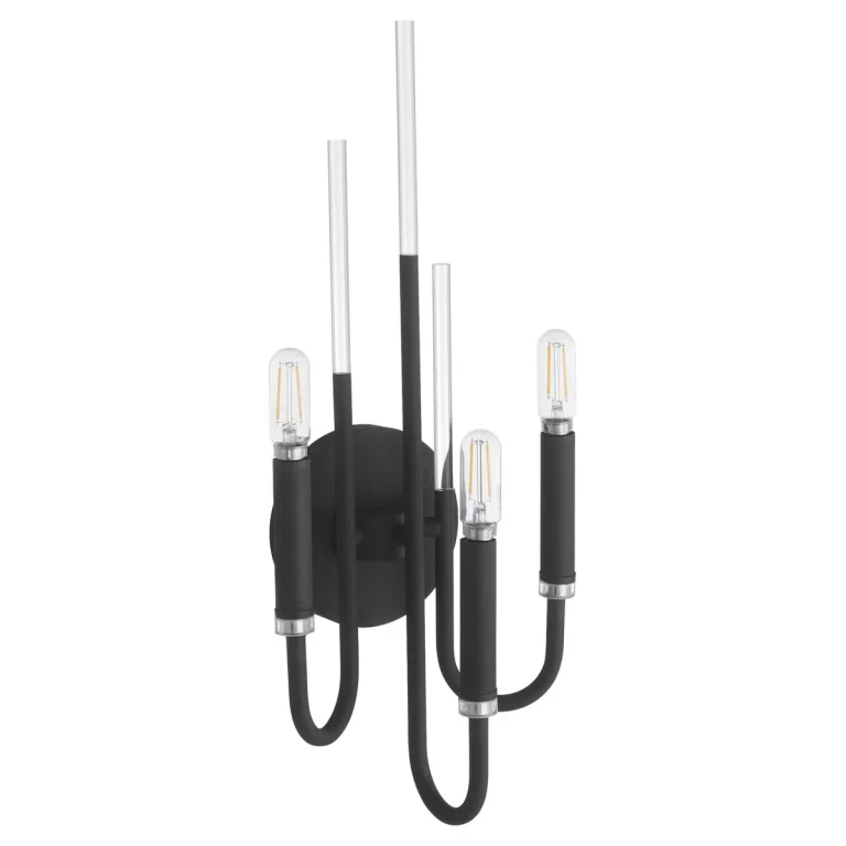 Textured Black Three Light Wall Mount from the SUMMIT Collection