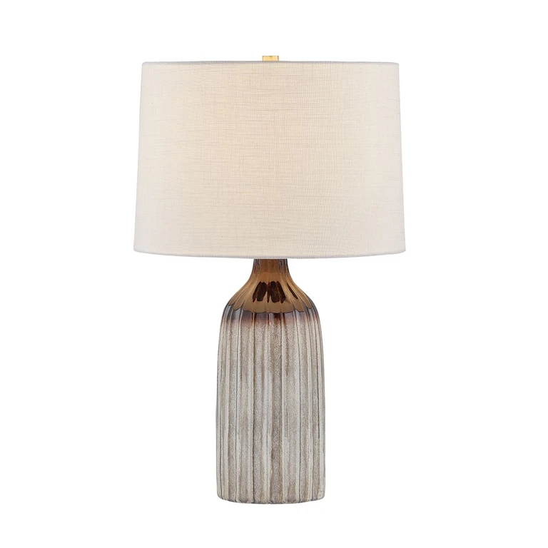Aged Brass Ceramic Affogato Table Lamp from the Raisa Collection