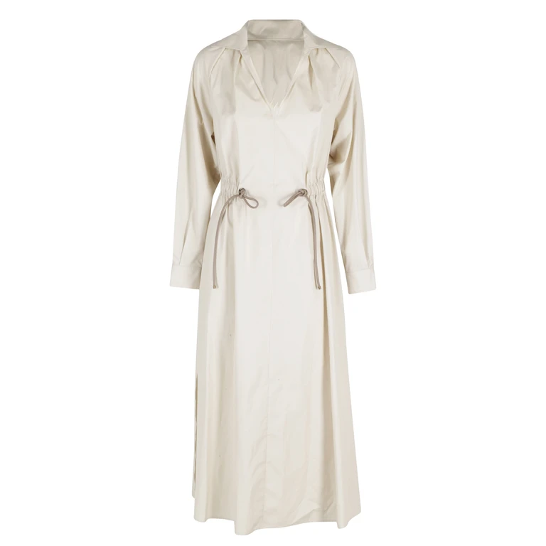 Max Mara Pedaggi Brown Cotone Abito - Women