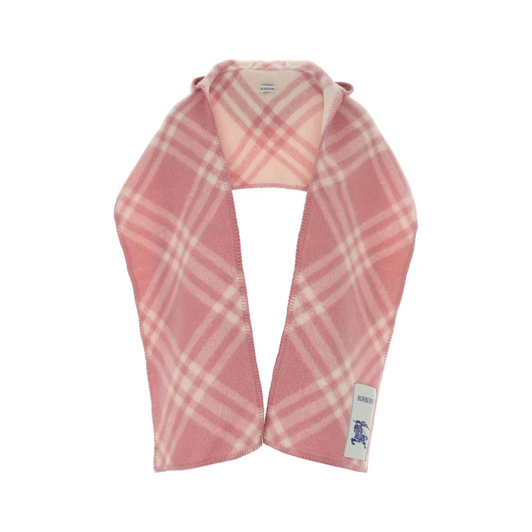 Burberry Embroidered Wool Scarf Sugarpink Exterior: Sciarpe E Foulard - Unisex