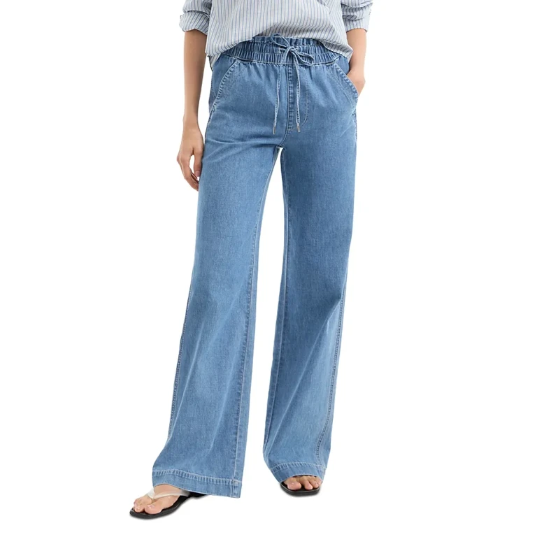Veronica Beard Dunford High Rise Wide Leg Jeans in Amethyst Forest