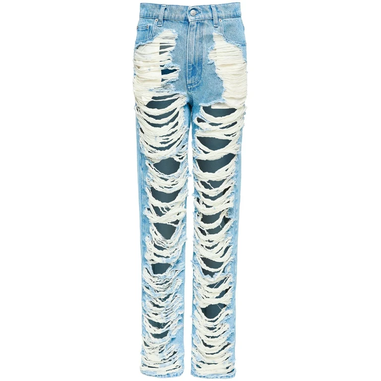 MM6 Maison Margiela Jeans Clear Blue Cotton - Women