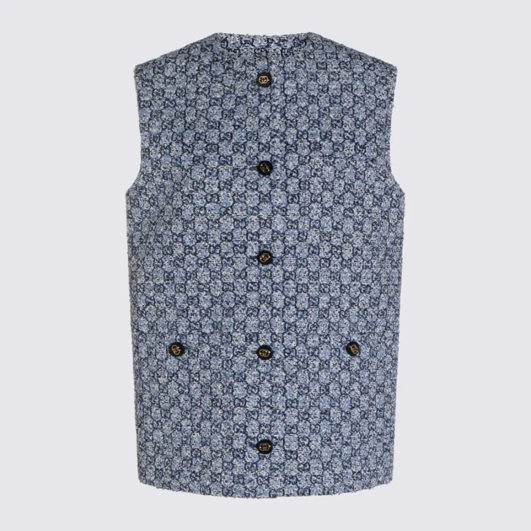 Waistcoat Woman color Gnawed Blue (855777ZAUE24262)