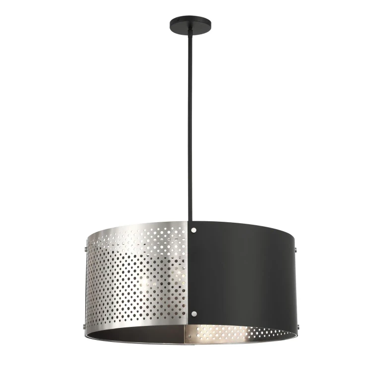 Brushed Nickel Sand Coal Pendant from the Noho Collection