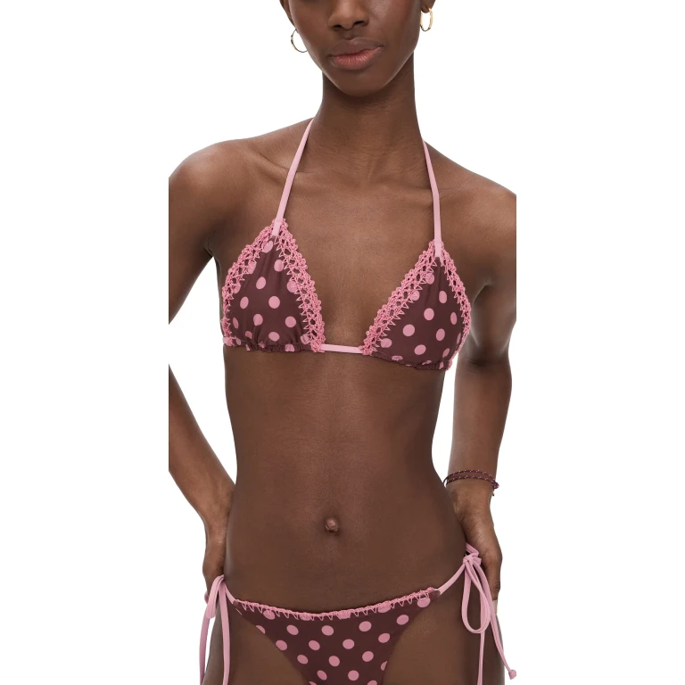 LSPACE Samba Bikini Top Alotta Polka Dot XL