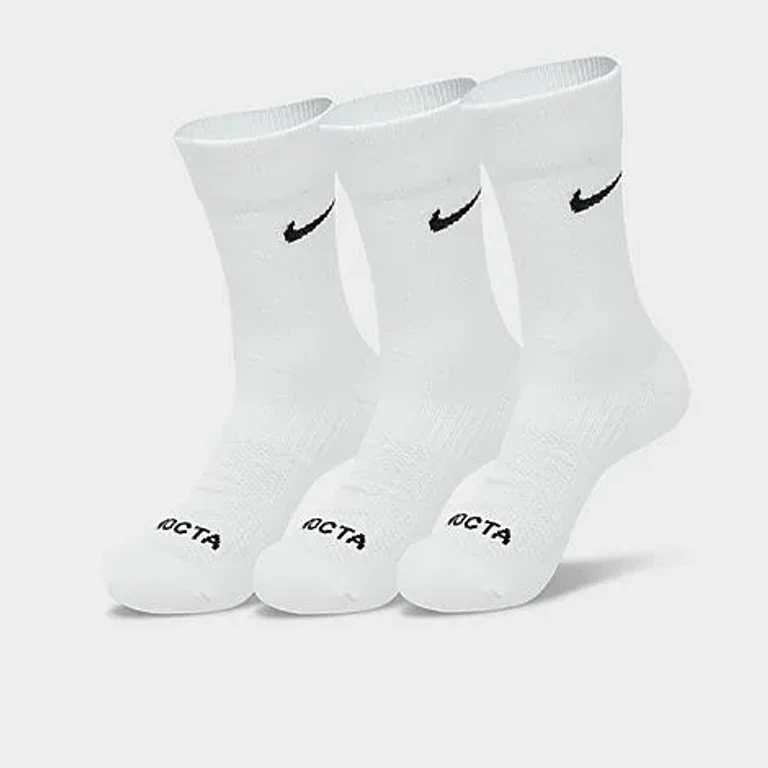 Nike NOCTA Crew Socks (3-Pack) in White Size: Medium