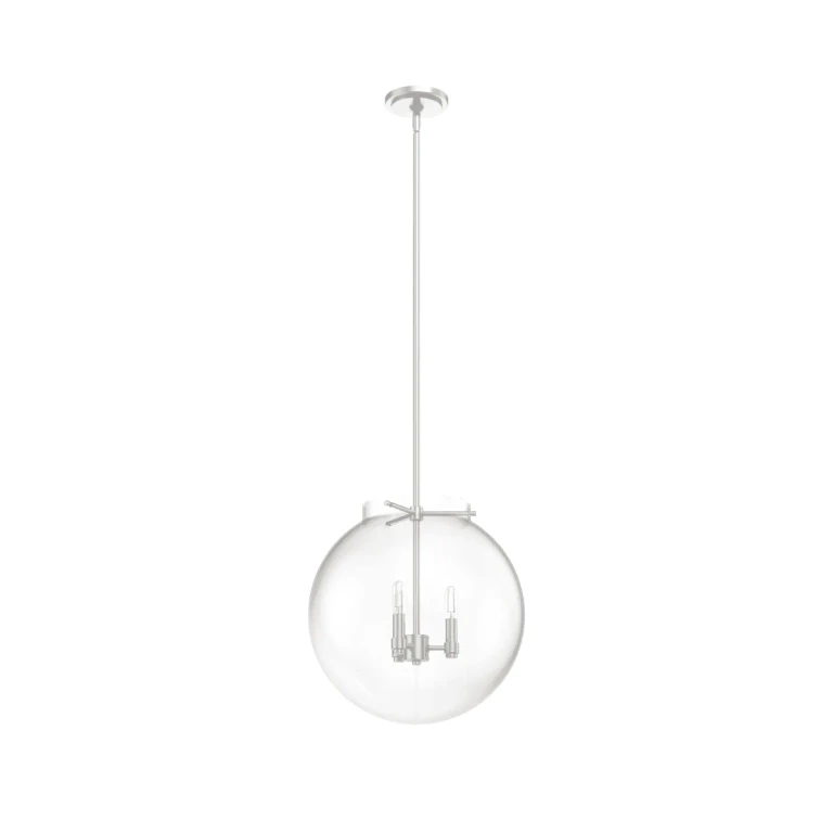 Brushed Nickel Three Light Pendant from the Sacha Collection