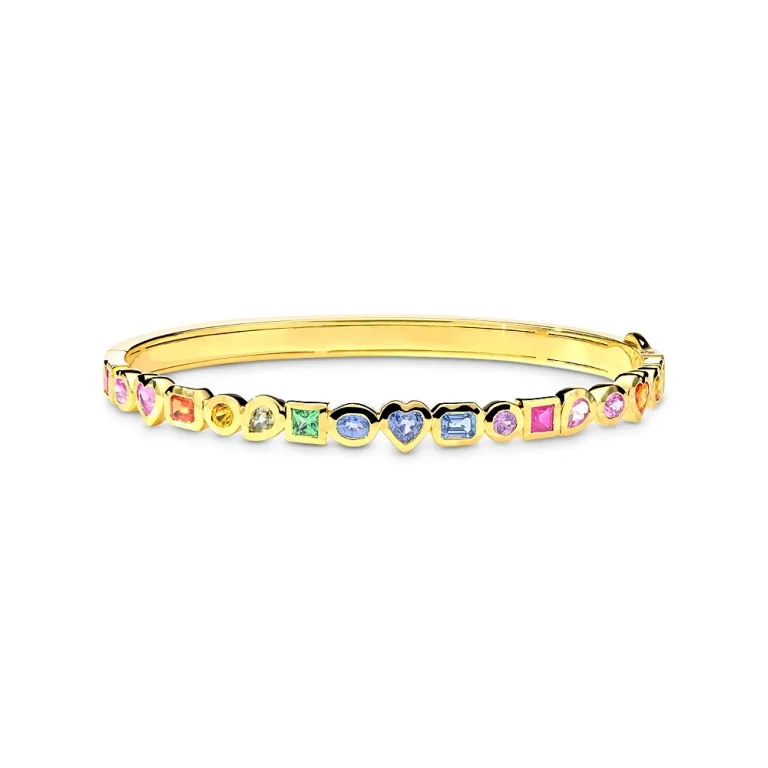 Ippolita 18K Rock Candy Mini Caramella Fancy Shape Hinged Bangle Bracelet - Exclusive