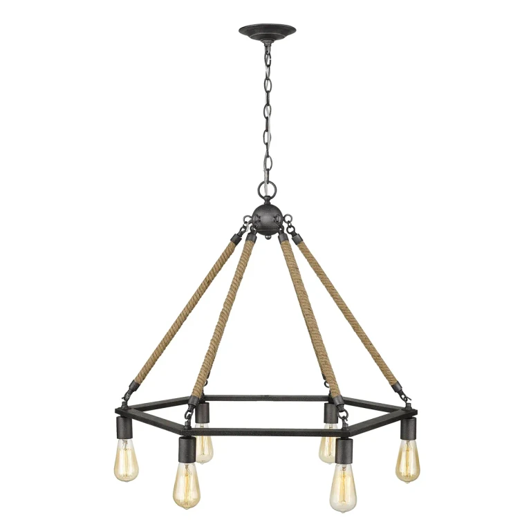 Antique Gray Six Light Chandelier from the Holden Collection