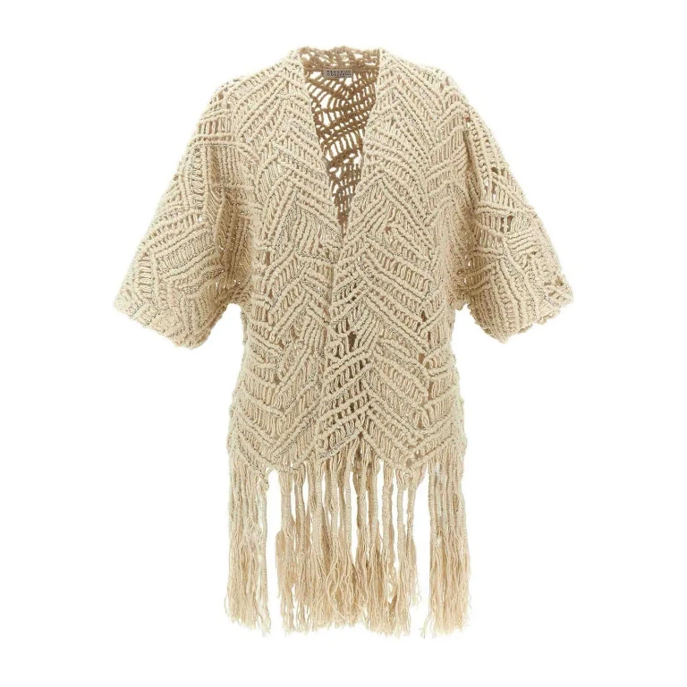 Cardigan masculino Brunello Cucinelli bege