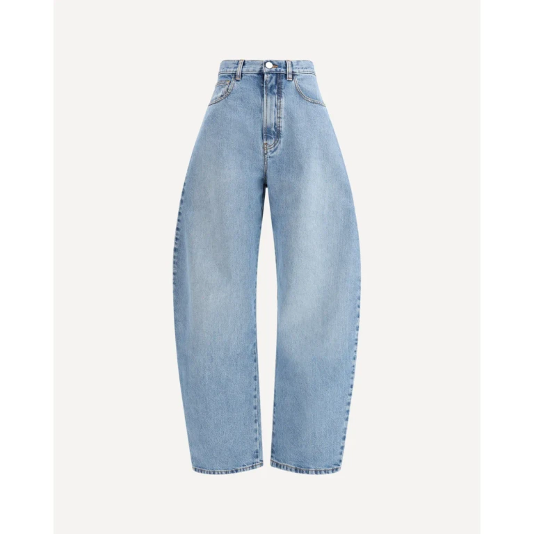 ALAÏA Rounded denim Trousers Female 36