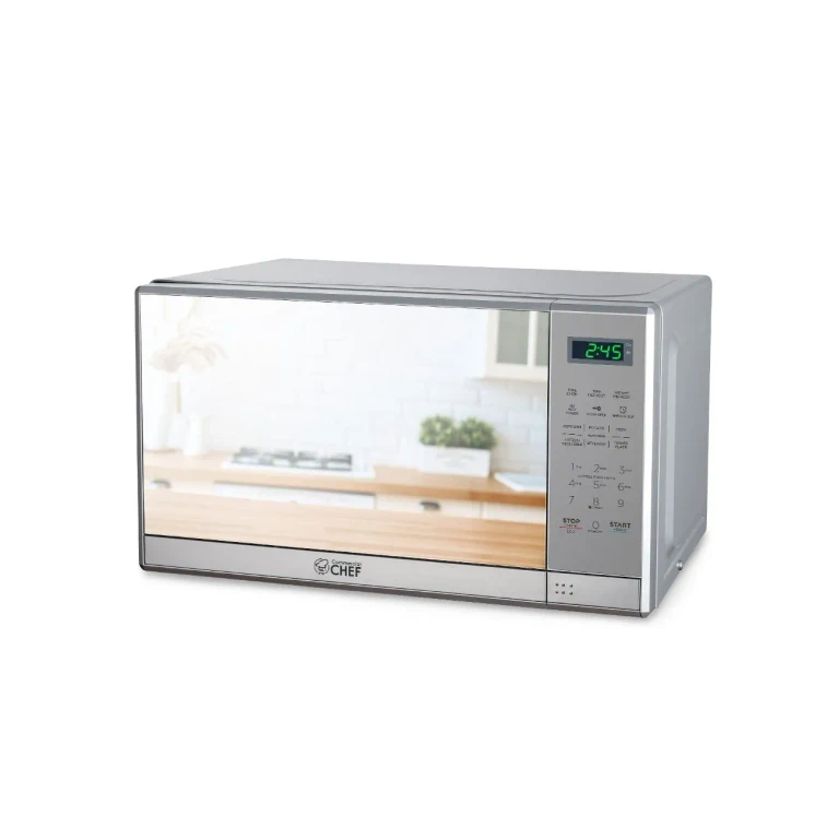 Commercial Chef 0.7 Cu Ft Countertop Microwave - Stainless Steel